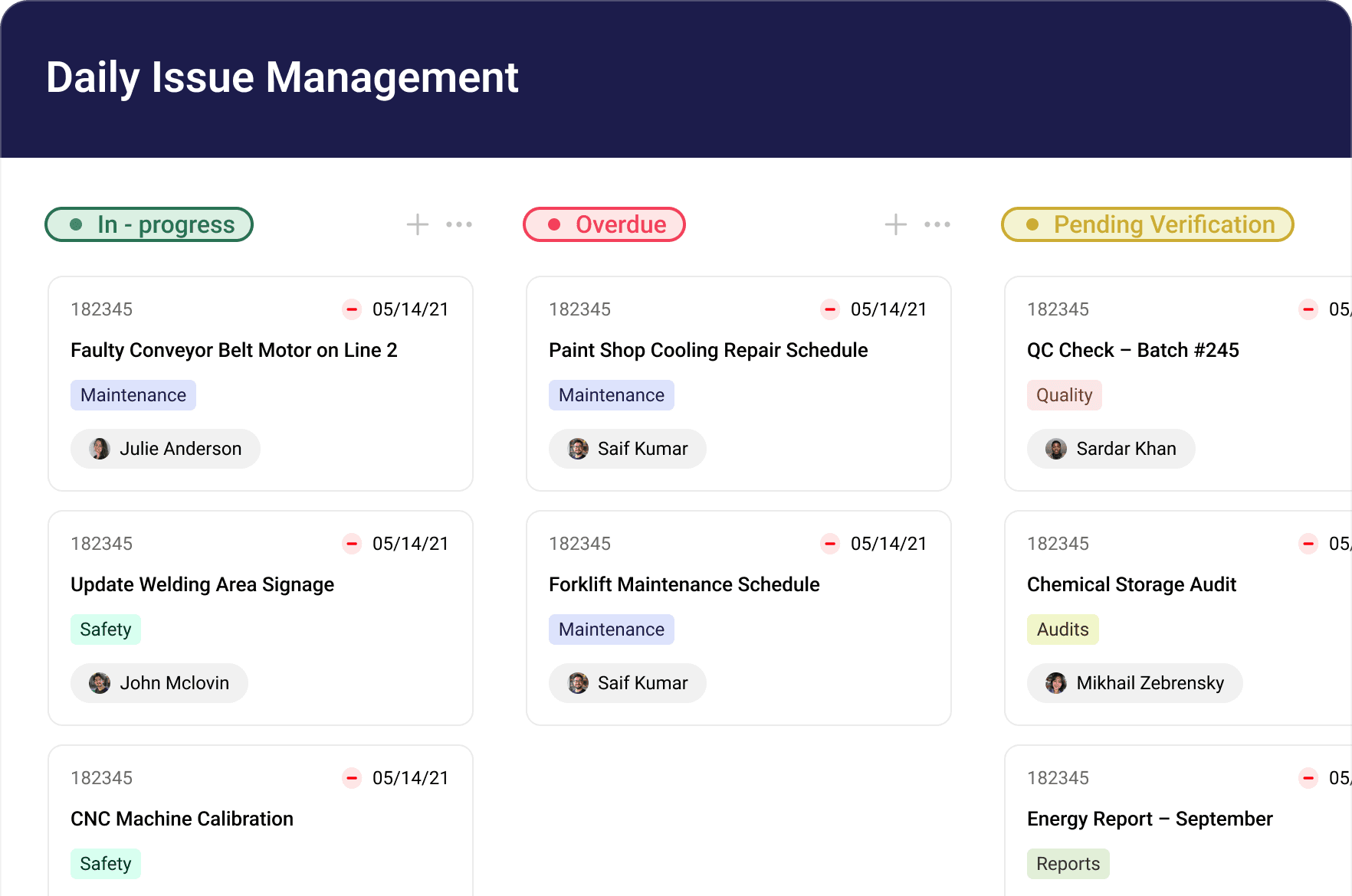 Solve shop floor problems, instantly - Hero illustration showcasing the main product or service