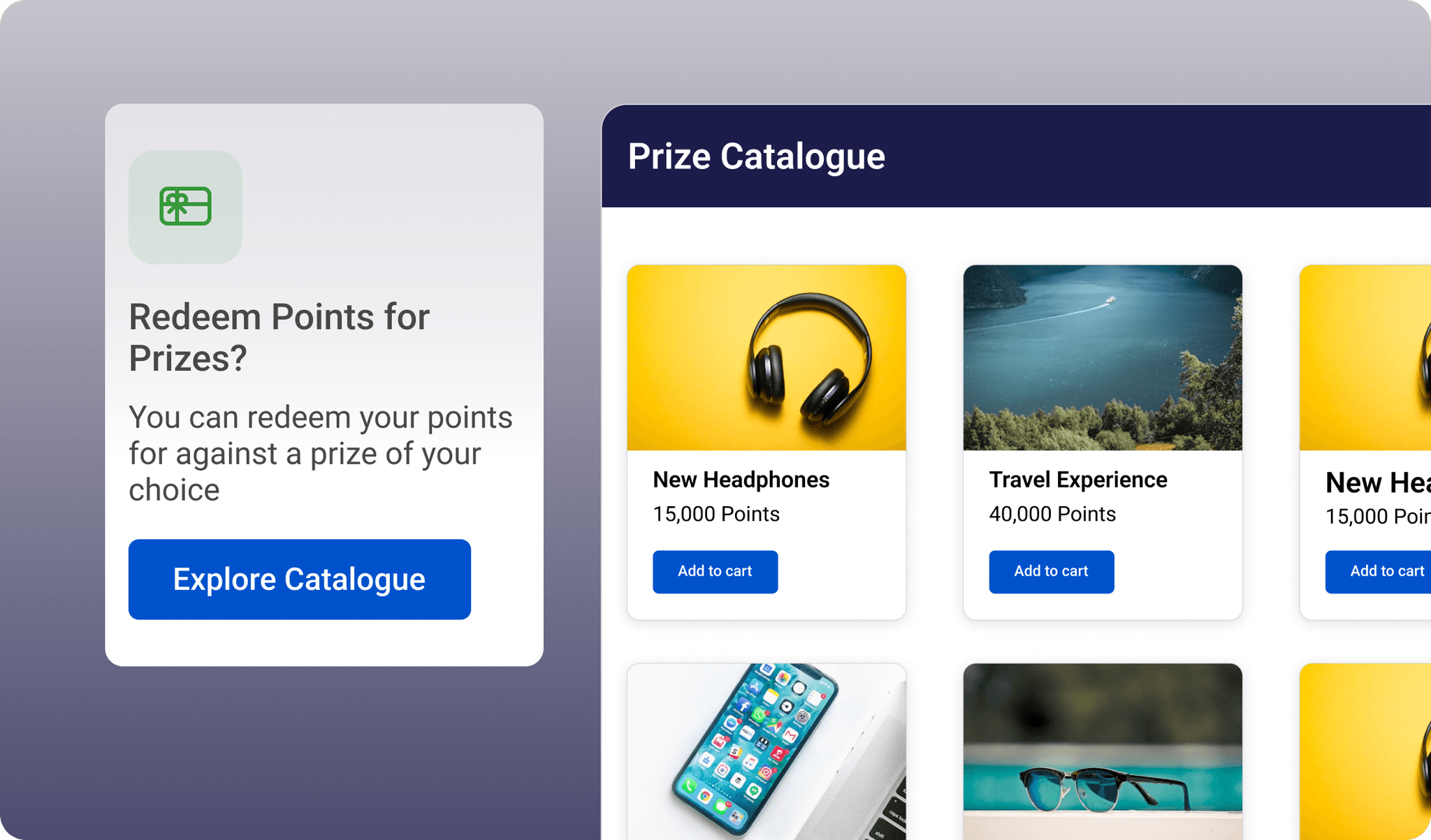 Build a custom prize catalogue