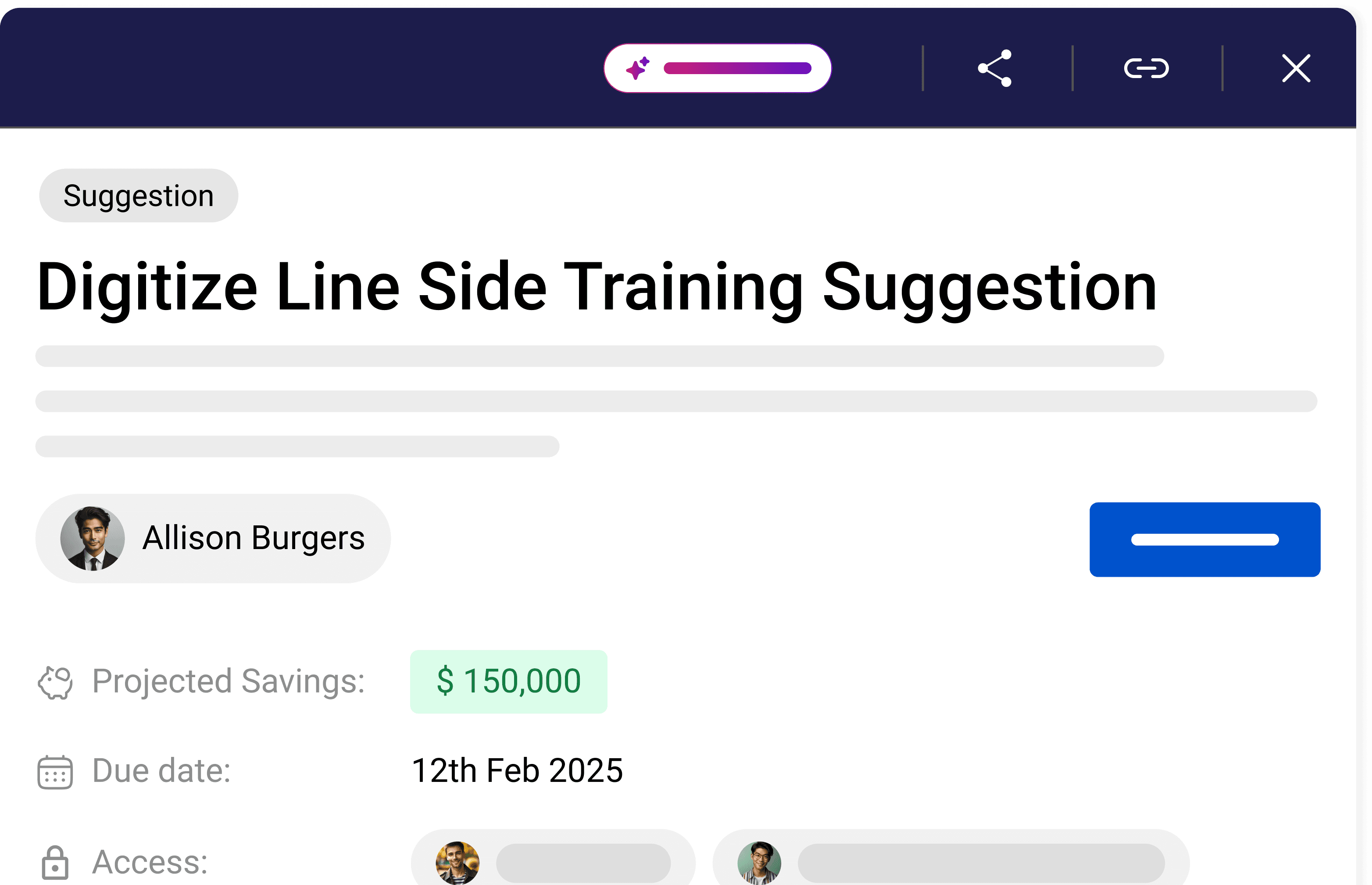 Turn employee ideas into your greatest asset - Hero illustration showcasing the main product or service
