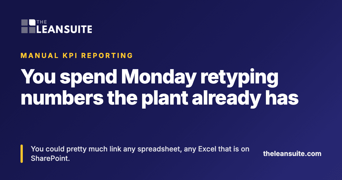 You spend Monday retyping numbers the plant already has
