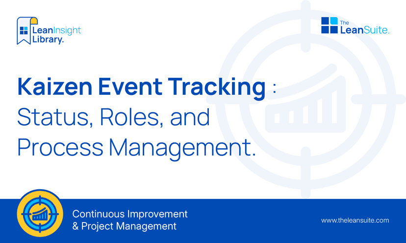 Kaizen Event Tracking: Status, Roles, and Process Management